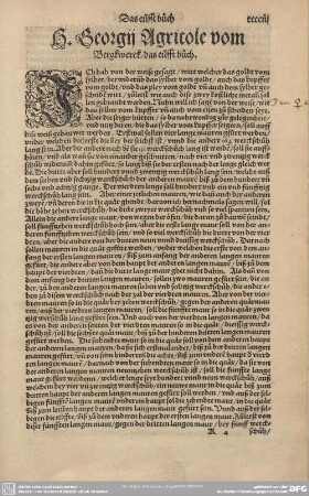 H. Georgii Agricole vom Bergkwerck/ das eilfft buch.