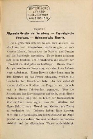 Nervenkrankheiten und ihre Vererbung