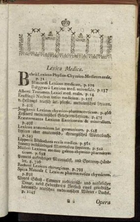 Lexica Medica. - Botanica.