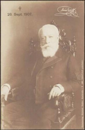 Großherzog Friedrich I., sitzend, Kniestück.