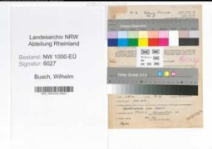 Entnazifizierung Wilhelm Busch, geb. 17.04.1905 (Angest.)