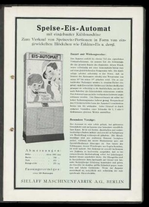 Speise-Eis-Automat