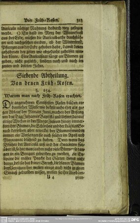 Siebende Abtheilung. Von denen Früh-Rosen