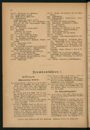 VI-VIII, Fremdenführer