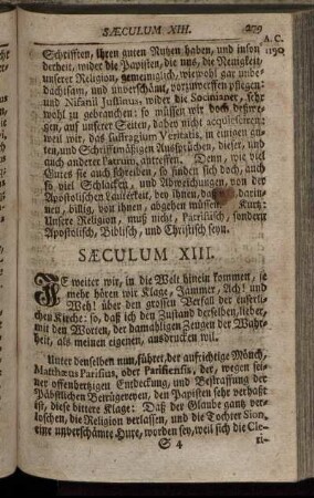 Sæculum XIII.