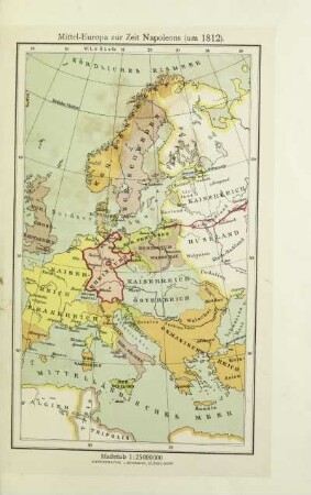 Mittel-Europa zur Zeit Napoleons (um 1812)