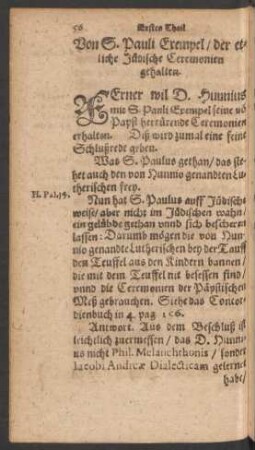 Von S. Pauli Exempel/ der etliche Jüdische Ceremonien gehalten.