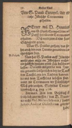 Von S. Pauli Exempel/ der etliche Jüdische Ceremonien gehalten.