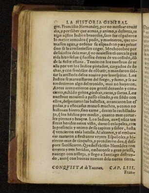 Conquista de Yucatan. Cap. LIII