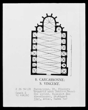 Carcassonne, Saint-Vincent, Grundriss