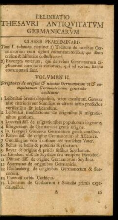 Delineatio Thesavri Antiqvitatvm Germanicarvm