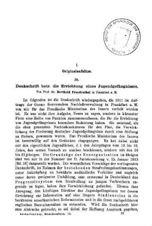 577-580, Denkschrift betr. die Errichtung eines Jugendgefängnisses