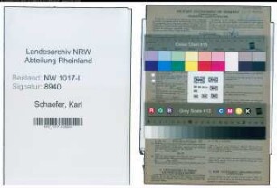 Entnazifizierung Karl Schaefer , geb. 02.06.1892 (Mechaniker)