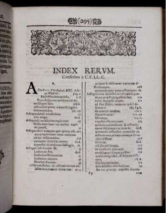 Index rervm