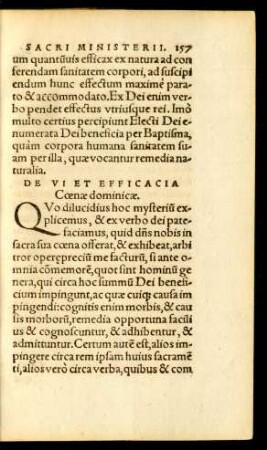 De Vi Et Efficacia Coenae dominicae.
