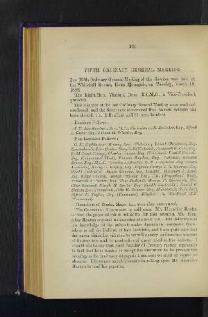 Fifth Ordinary General Meeting: The Postal and Telegraphic Communication of the Empire. J. Henniker-Heaton, Esq., M.P.