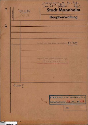 Mannheimer Milchzentrale AG: Vorstand