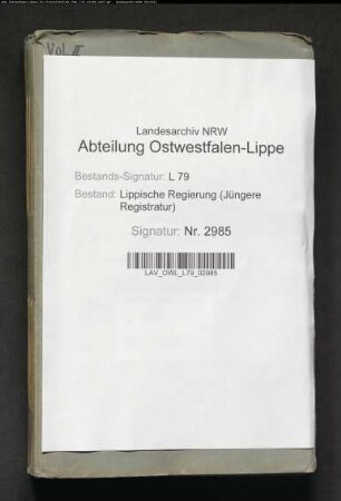 Aufnahme der Geisteskranken in die Irrenanstalt zu Brake - Allgemeines -, Band 2