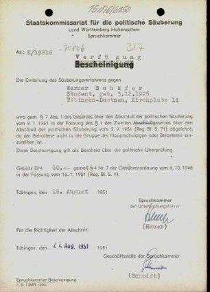 Schäfer, Werner
