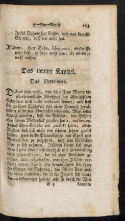 Das neunte Kapitel. Das Bettelweib.