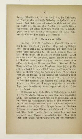 § 39. Marius und Sulla