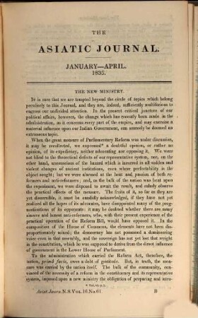 The Asiatic journal and monthly register for British and foreign India, China and Australasia. 16. 1835