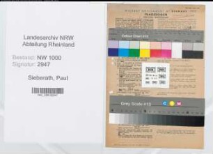 Entnazifizierung Paul Sieberath, geb. 29.06.1895 (Verw.Angest.)