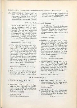 III. G. Gast-Professoren und -Dozenten