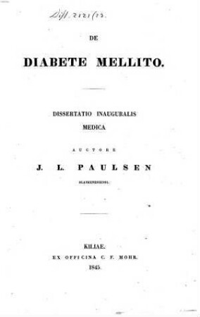 De diabete mellito