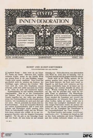32: Kunst und Kunst-Empfinden : zum Kunstempfinden sind alle berufen