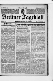 Berliner Tageblatt und Handels-Zeitung, Morgen-Ausgabe