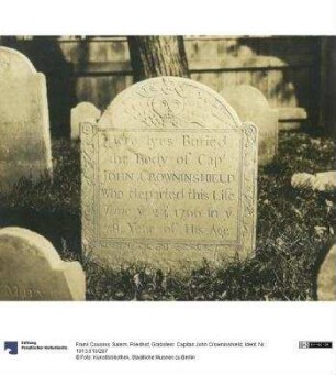 Salem, Friedhof, Grabstein: Capitan John Crowninshield