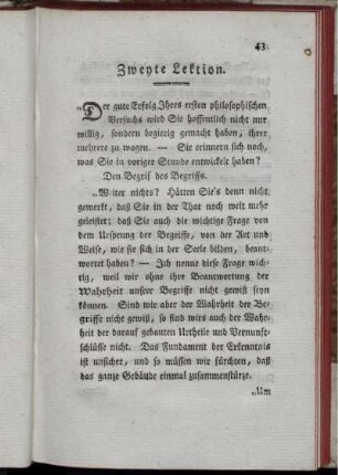 Zweyte Lektion