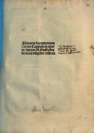 [Sexti tractatus tertie partis dyalogi magistri Guillermi ockam: que[m] ideo opus nonaginta dieru[m] nu[n]cupat ... Prooemiu[m] incipit]