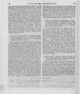 [Schriften in Bezug auf die Säcularfeier der Berner Reformation] König, F.: Säkularpredigt am dritten Reformationsfeste, gehalten im Münster zu Bern. Bern: Haller 1828