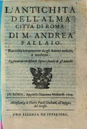 L' Antichita Dell'Alma Citta Di Roma