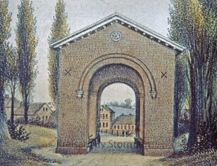 Friedhof an der Bahnhofstraße: Torhaus: Nordseite