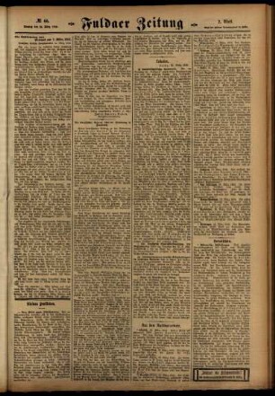 Zweite Ausgabe vom Montag, den 20. März 1916.