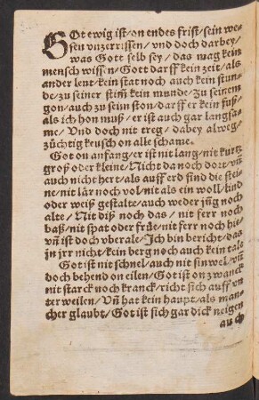 GOt ewig ist/ on endes frist/