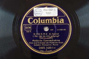 Boheme : 1. Akt: "Ich bin nicht aufgelegt" (Non sono in vena) / (G. Puccini)