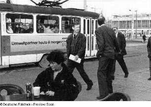 Ansicht mit Straßenbahn