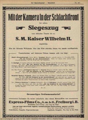 Mit der Kamera in der Schlachtfront
