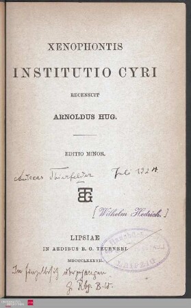 Xenophontis Institutio Cyri