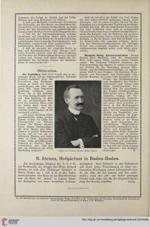 R. Ahrens, Hofgärtner in Baden-Baen