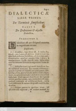 Caput I. De Definitione & obiecto Dialecticae.