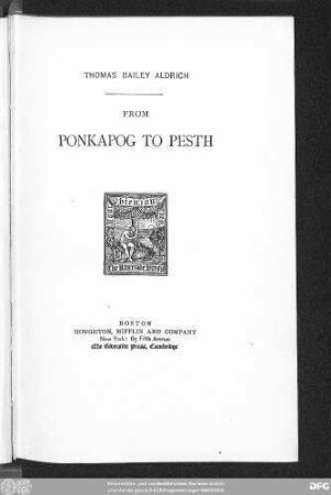 From Ponkapog to Pesth
