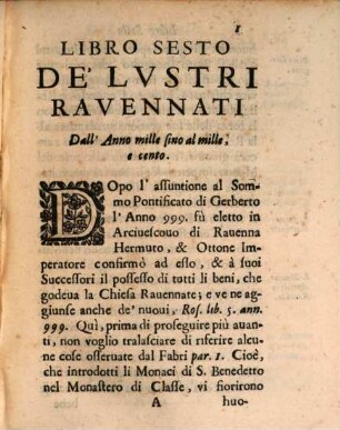 Lvstri Ravennati, 2. Dall'Anno Mille Di Nostra Salvte Sino All'Anno Mille, E Trecento