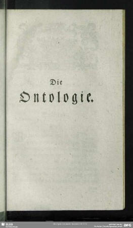 Die Ontologie