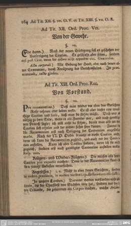 Ad. Tit. XII. Ord. Proc. Vet. Von der Gewehr