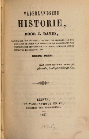 Vaderlandsche Historie, 6